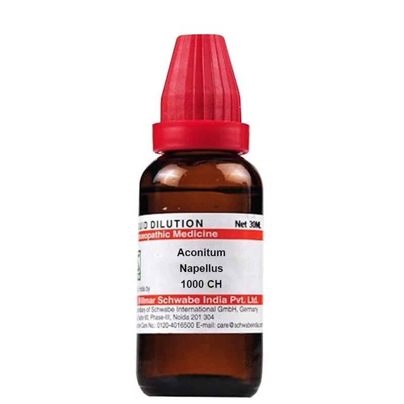 Dr. Willmar Schwabe India Aconitum Napellus Dilution 1000 CH Dr. Willmar Schwabe India Aconitum Napellus Dilution 1000 CH