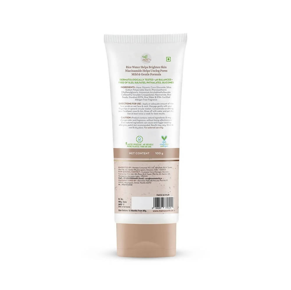 Mamaearth Rice Face Scrub With Rice Water & Niacinamide Mamaearth Rice Face Scrub With Rice Water & Niacinamide
