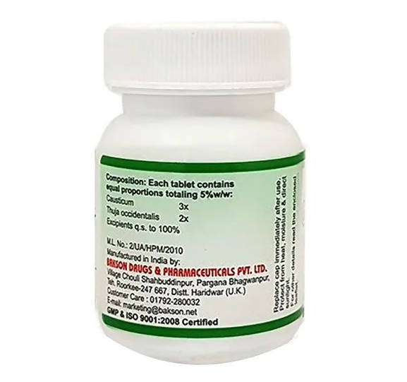 Bakson's Homeopathy Wart Aid Tablets Bakson's Homeopathy Wart Aid Tablets