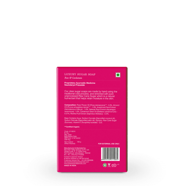 Forest Essentials Luxury Sugar Soap Rose & Cardamom Forest Essentials Luxury Sugar Soap Rose & Cardamom