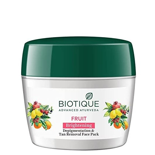 Biotique Advanced Ayurveda Fruit Brightening Depigmentation & Tan Removal Face Pack - Safuron Biotique Advanced Ayurveda Fruit Brightening Depigmentation & Tan Removal Face Pack - Safuron