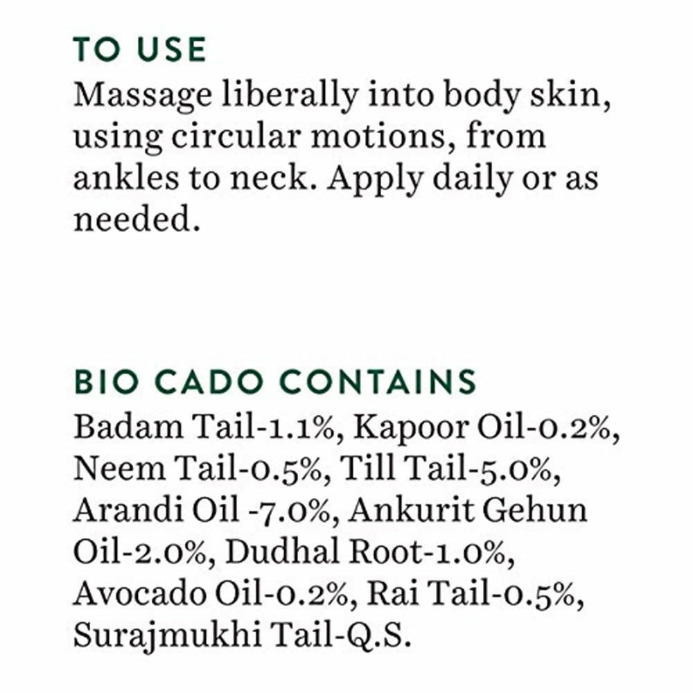 Biotique Advanced Ayurveda Bio Avocado Stress Relief Body Massage Oil Biotique Advanced Ayurveda Bio Avocado Stress Relief Body Massage Oil