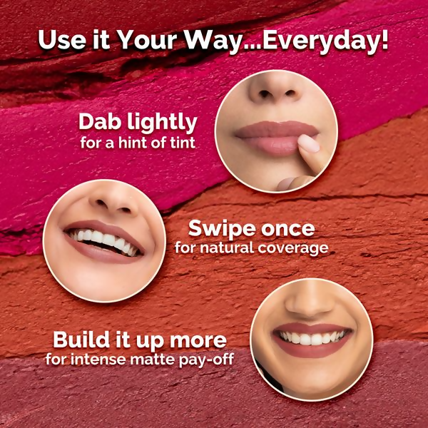 Mamaearth Moisture Matte Longstay Mini Lipstick - Plum Punch Mamaearth Moisture Matte Longstay Mini Lipstick - Plum Punch