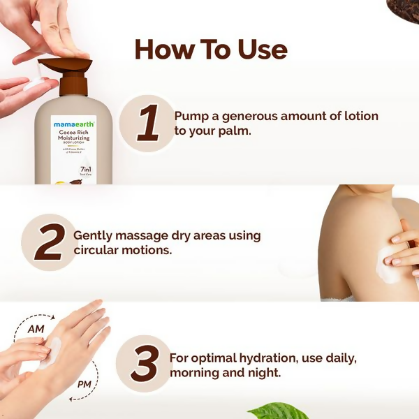 Mamaearth Cocoa Rich Moisturizing Body Lotion with Cocoa Butter & Vitamin E Mamaearth Cocoa Rich Moisturizing Body Lotion with Cocoa Butter & Vitamin E