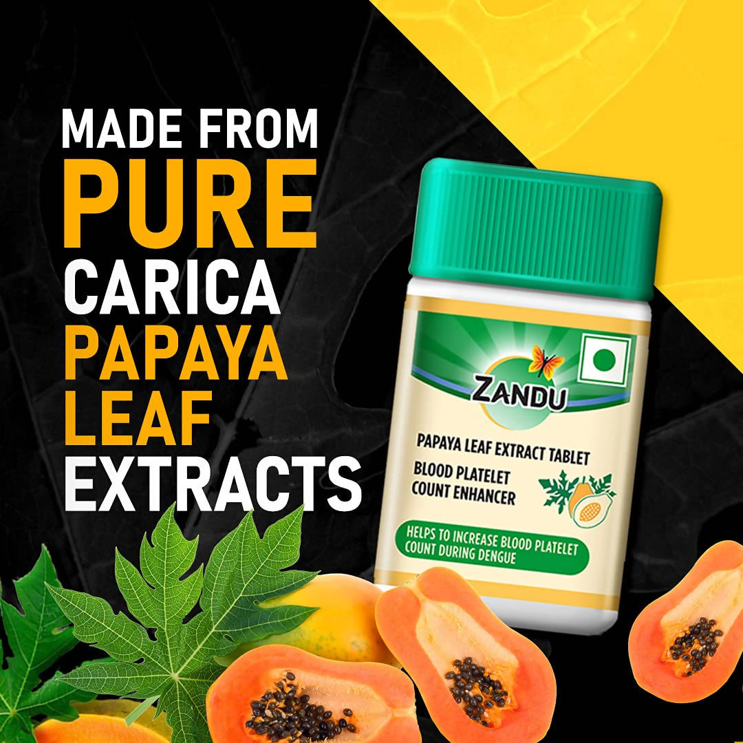 Zandu Papaya Leaf Extract Tablets Zandu Papaya Leaf Extract Tablets