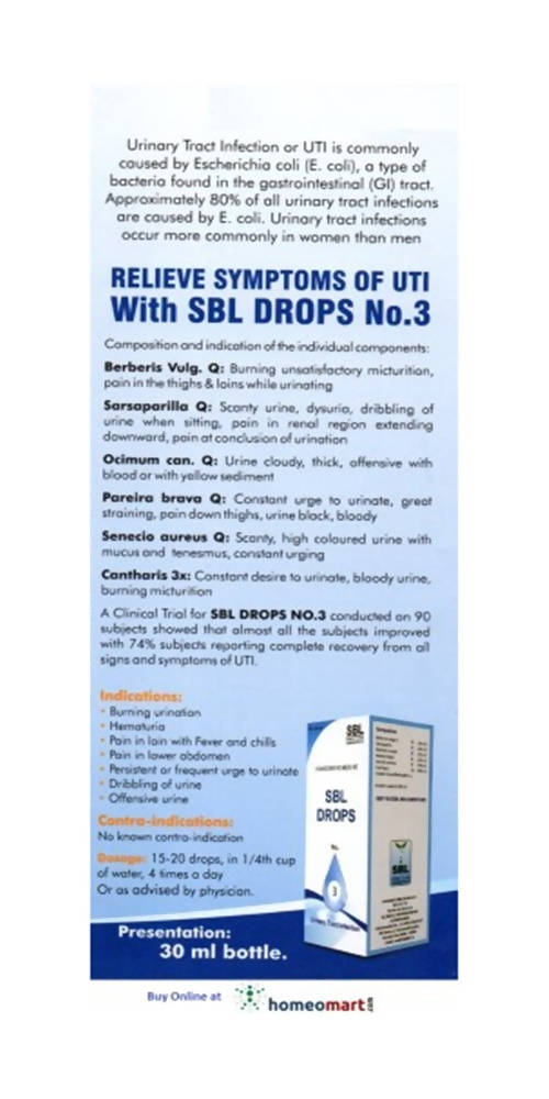 SBL Homeopathy Drops No. 3 SBL Homeopathy Drops No. 3