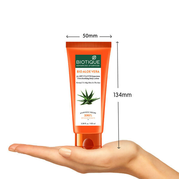 Biotique Bio Aloe Vera 30+ SPF Sunscreen Ultra Soothing Body Lotion Biotique Bio Aloe Vera 30+ SPF Sunscreen Ultra Soothing Body Lotion