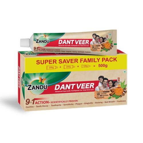 Zandu Dant Veer Toothpaste - safuroncart Zandu Dant Veer Toothpaste - safuroncart