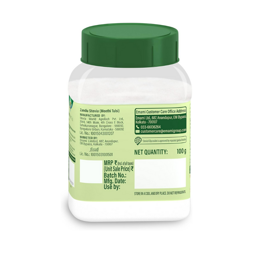 Zandu Stevia Meethi Tulsi Powder- A Healthier Substitute For Sugar Zandu Stevia Meethi Tulsi Powder- A Healthier Substitute For Sugar