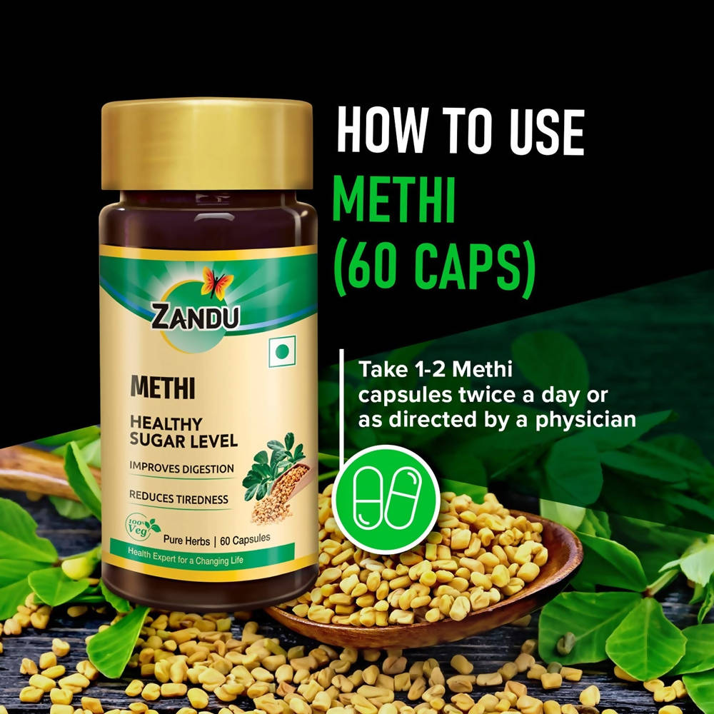 Zandu Methi Healthy Sugar Level Capsules Zandu Methi Healthy Sugar Level Capsules