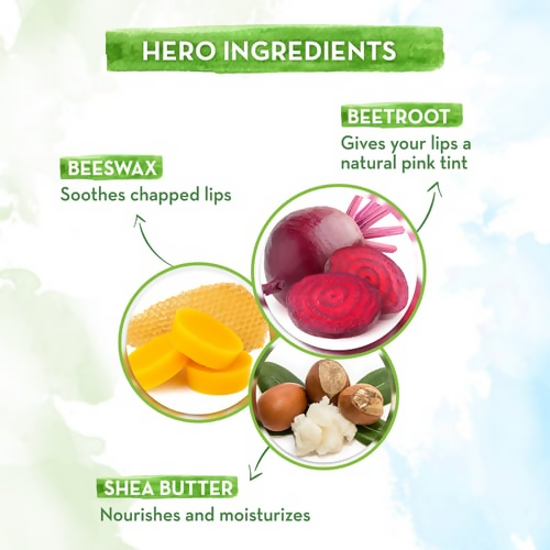 Mamaearth Beetroot Tinted 100% Natural Lip Balm-Natural Pink Mamaearth Beetroot Tinted 100% Natural Lip Balm-Natural Pink