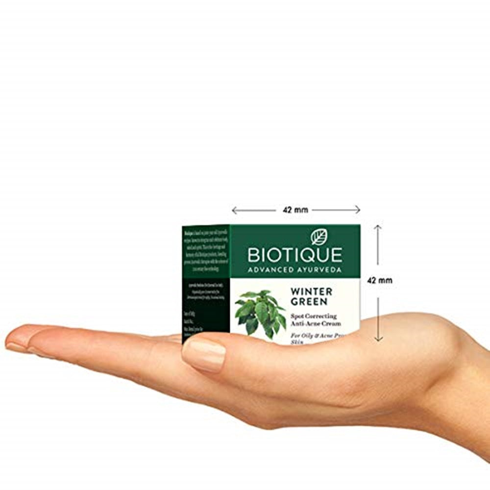 Biotique Bio Winter Green Spot Correcting Anti Acne Cream, 15g Biotique Bio Winter Green Spot Correcting Anti Acne Cream, 15g