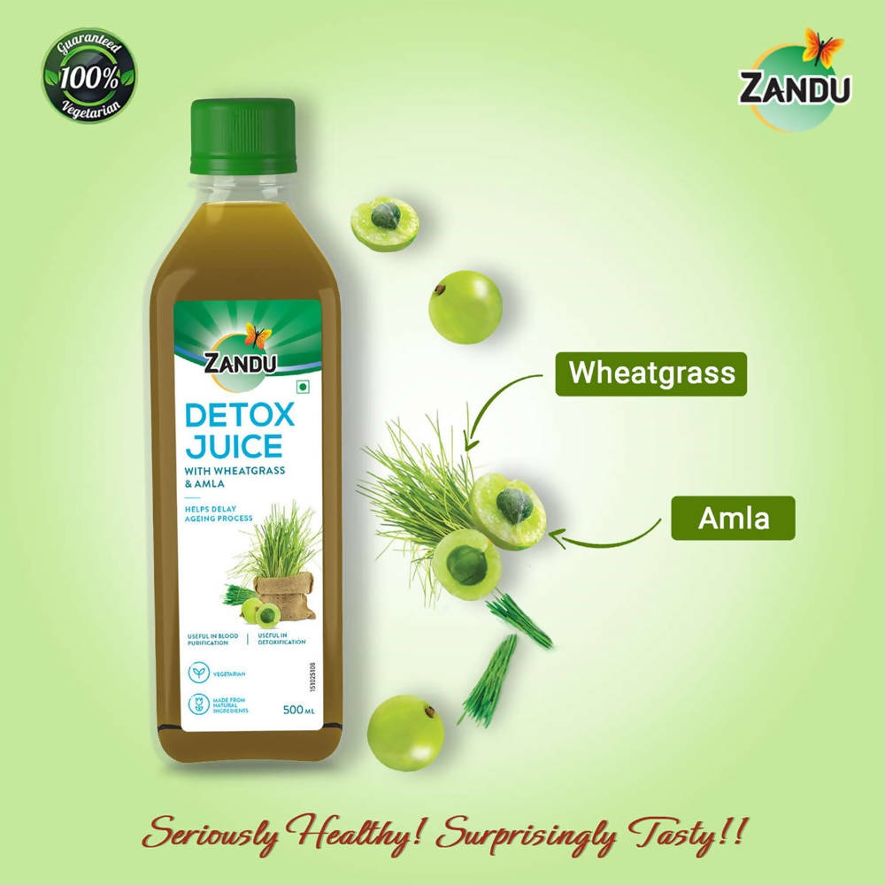 Zandu Detox Juice with Wheatgrass & Amla Zandu Detox Juice with Wheatgrass & Amla
