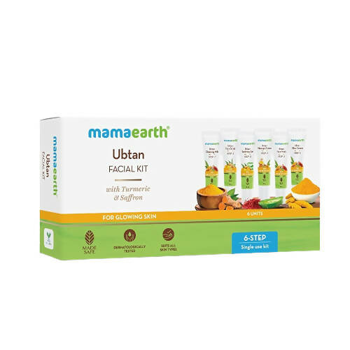 Mamaearth Ubtan Facial Kit with Turmeric & Saffron for Glowing Skin - Safuron