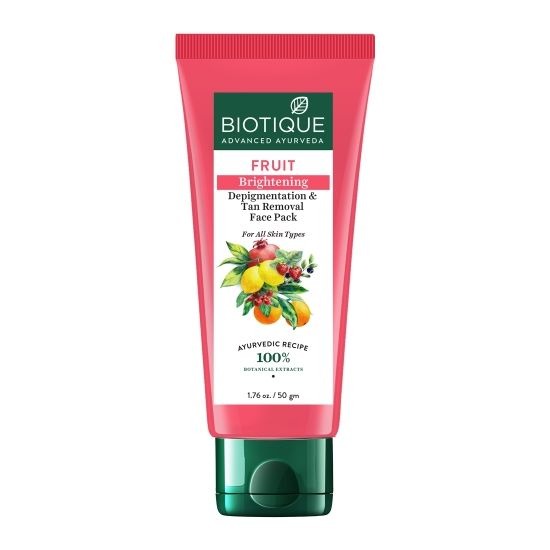 Biotique Advanced Ayurveda Fruit Brightening Depigmentation & Tan Removal Face Pack - Safuron