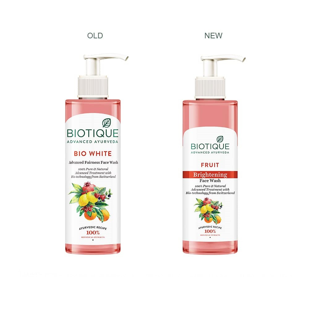 Biotique Advanced Ayurveda Fruit Brightening Face Wash Biotique Advanced Ayurveda Fruit Brightening Face Wash