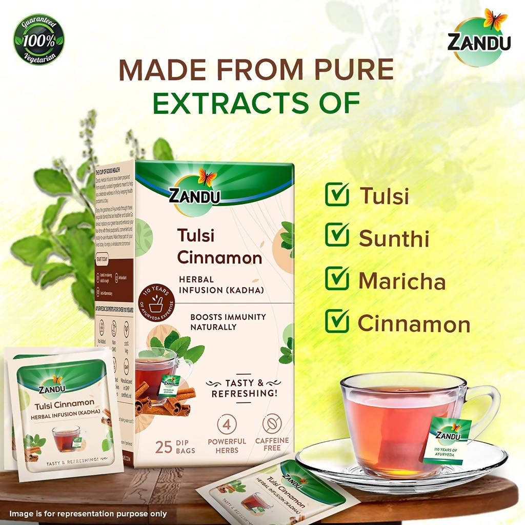 Zandu Tulsi Cinnamon Ayurvedic Infusion Tea Zandu Tulsi Cinnamon Ayurvedic Infusion Tea