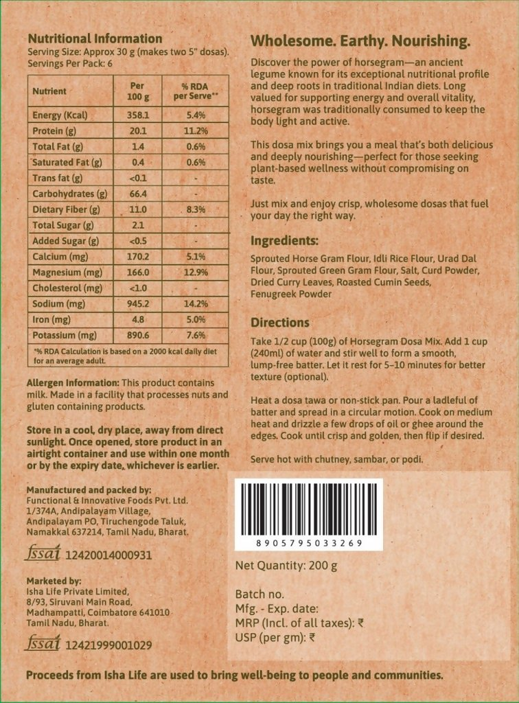 Isha Life Kollu Dosa Mix Isha Life Kollu Dosa Mix
