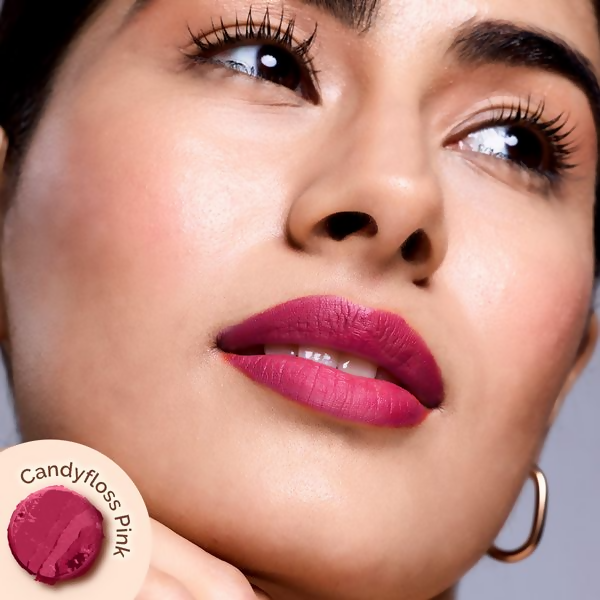 Mamaearth Moisture Matte Longstay Mini Lipstick - Candyfloss Pink Mamaearth Moisture Matte Longstay Mini Lipstick - Candyfloss Pink