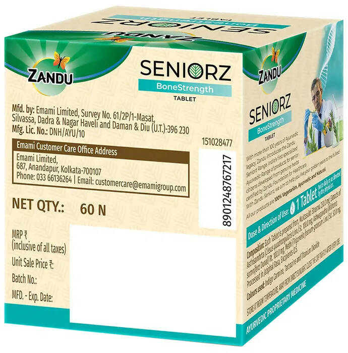 Zandu Seniorz Bone Strength CalC Plus Tablets Zandu Seniorz Bone Strength CalC Plus Tablets