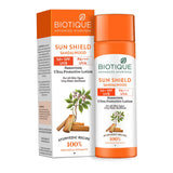 Biotique Advanced Ayurveda Sun Shield sandalwood 50+SPF UVB Sunscreen - Safuron