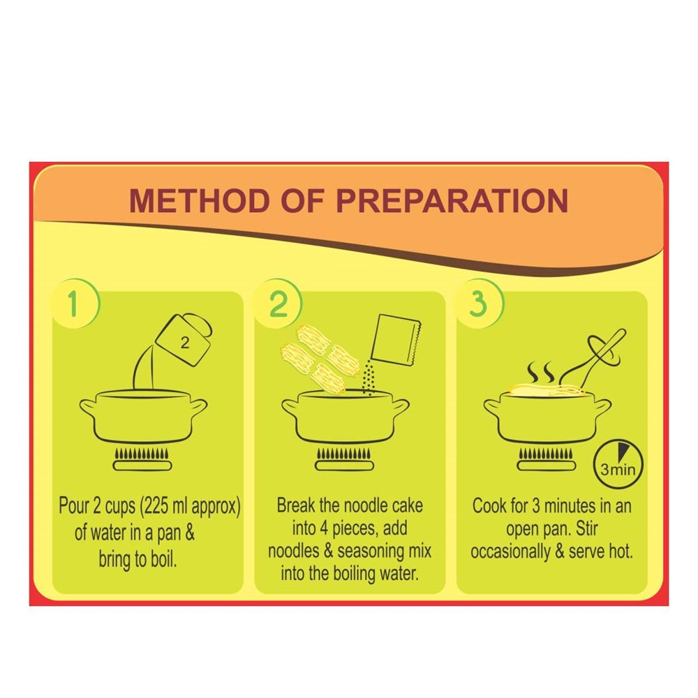 Patanjali Atta Noodles Chatpataa - Family Pack (Pack of 4) Patanjali Atta Noodles Chatpataa - Family Pack (Pack of 4)