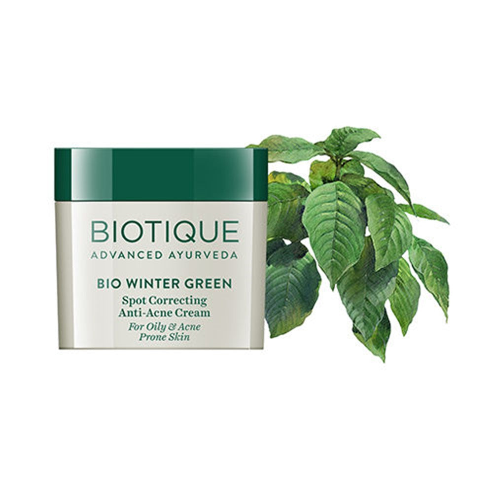 Biotique Bio Winter Green Spot Correcting Anti Acne Cream, 15g Biotique Bio Winter Green Spot Correcting Anti Acne Cream, 15g