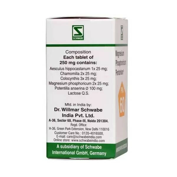 Dr. Willmar Schwabe India Magnesium Phosphoricum Pentarkan Ptk 60 Tablets Dr. Willmar Schwabe India Magnesium Phosphoricum Pentarkan Ptk 60 Tablets