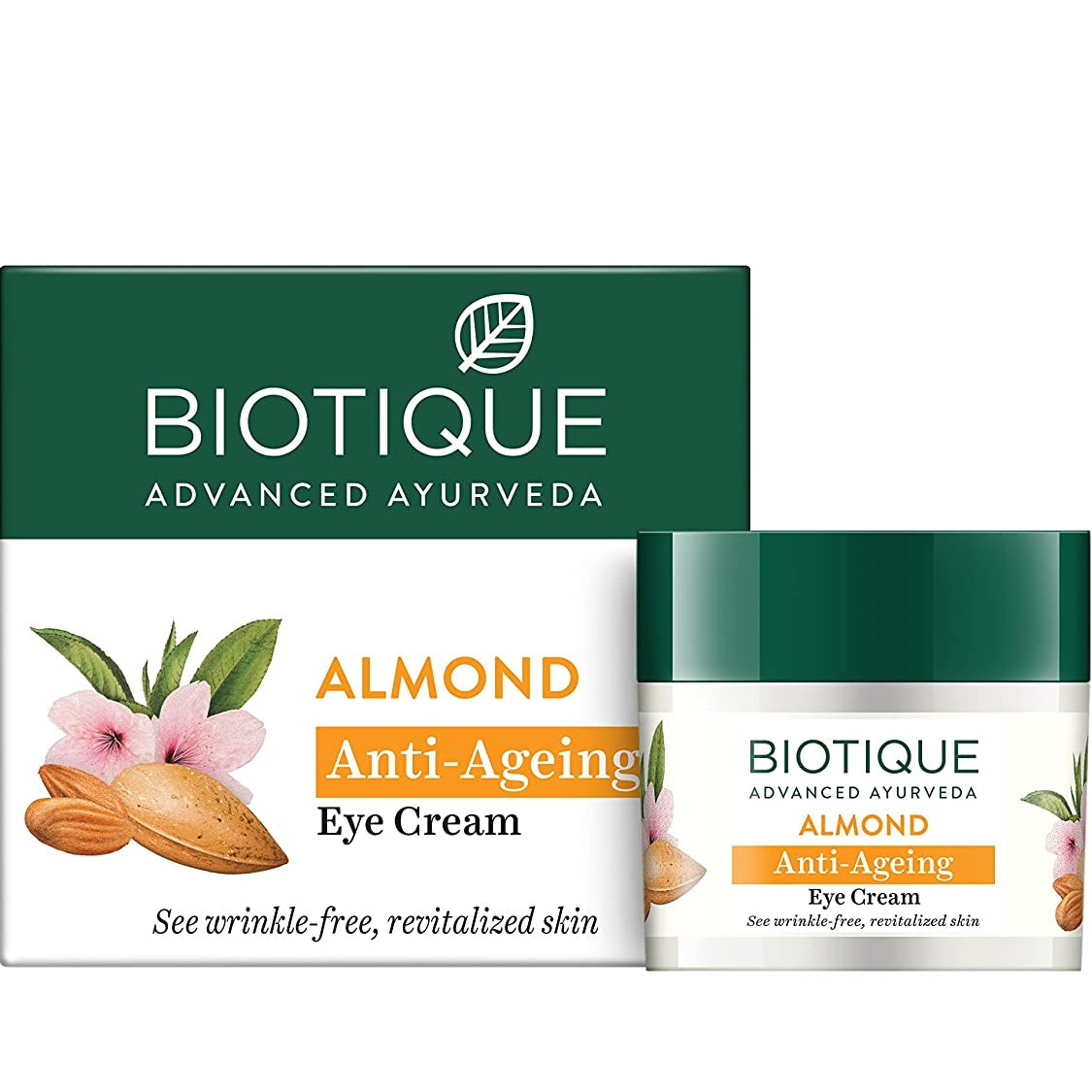 Biotique Advanced Ayurveda Bio Almond Soothing & Nourishing Eye cream - Safuron