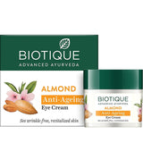 Biotique Advanced Ayurveda Bio Almond Soothing & Nourishing Eye cream - Safuron