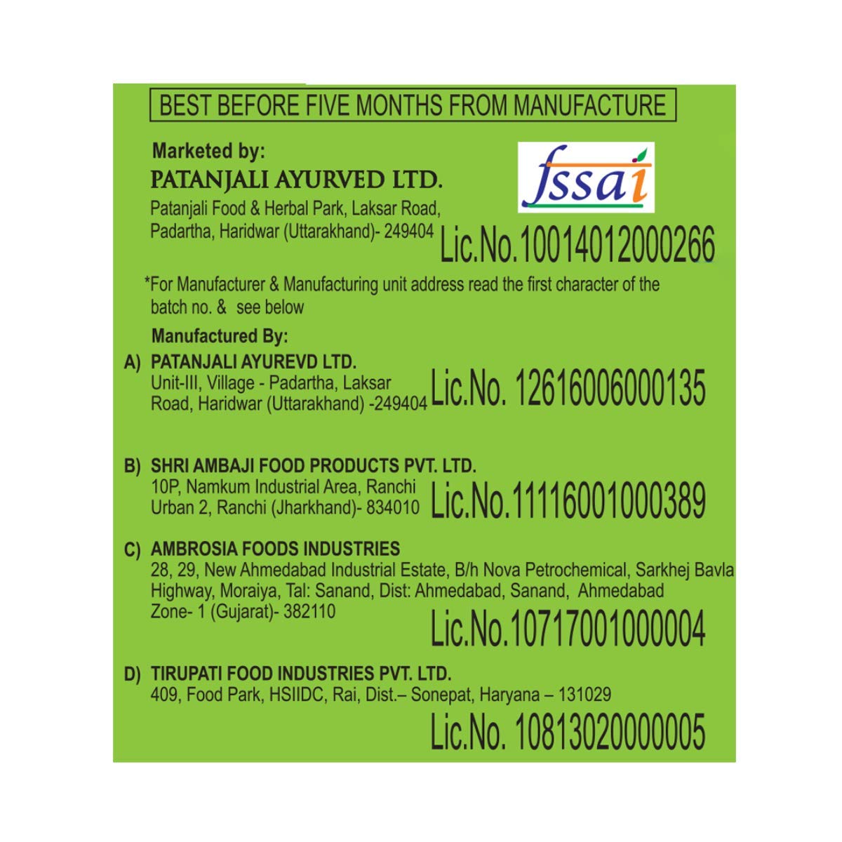 Patanjali Besan Patanjali Besan