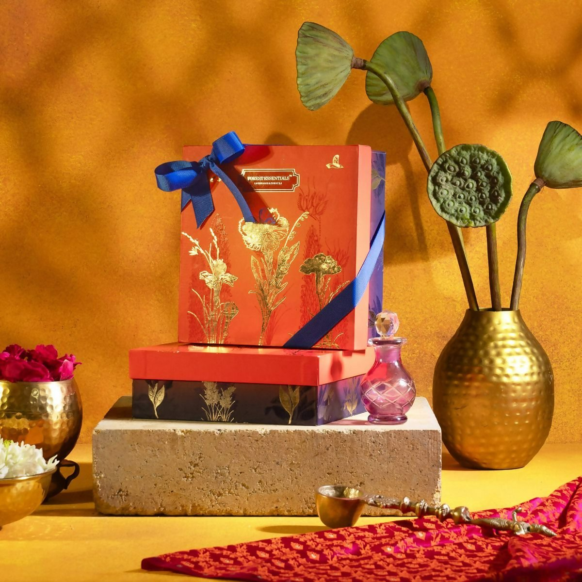 Forest Essentials Patina Rose Glow Kit Gift Box Forest Essentials Patina Rose Glow Kit Gift Box