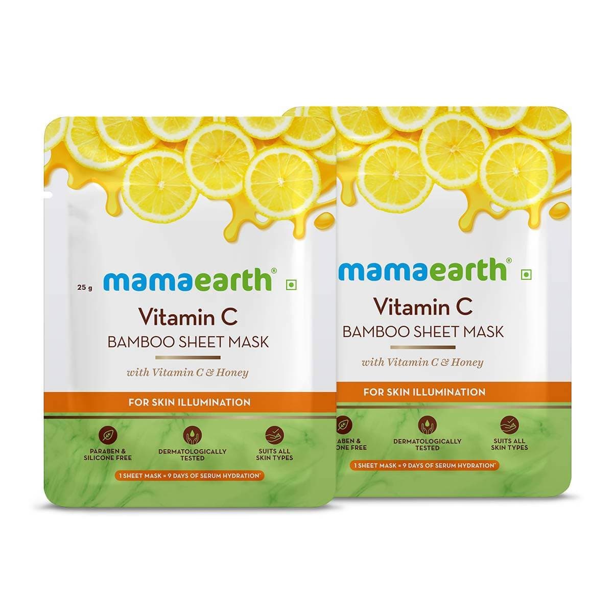 Mamaearth Vitamin C Bamboo Sheet Mask For Skin Illumination Mamaearth Vitamin C Bamboo Sheet Mask For Skin Illumination