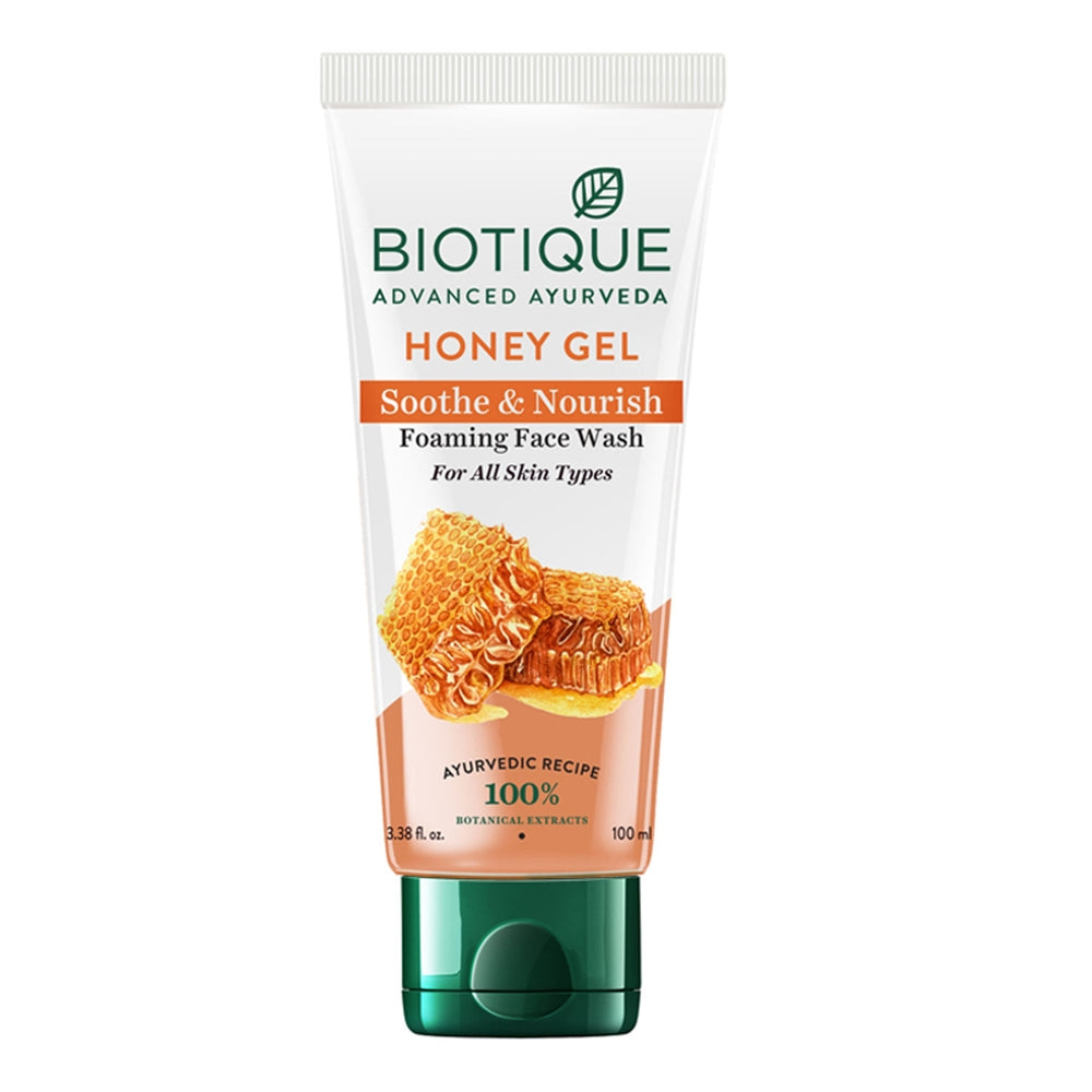 Biotique Advanced Ayurveda Bio Honey Gel Refreshing Foaming Face Wash - Safuron Biotique Advanced Ayurveda Bio Honey Gel Refreshing Foaming Face Wash - Safuron