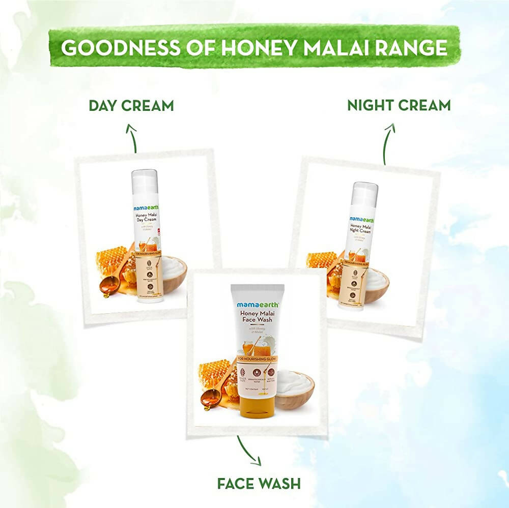 Mamaearth Honey Malai Day Cream for Nourishing Glow Mamaearth Honey Malai Day Cream for Nourishing Glow