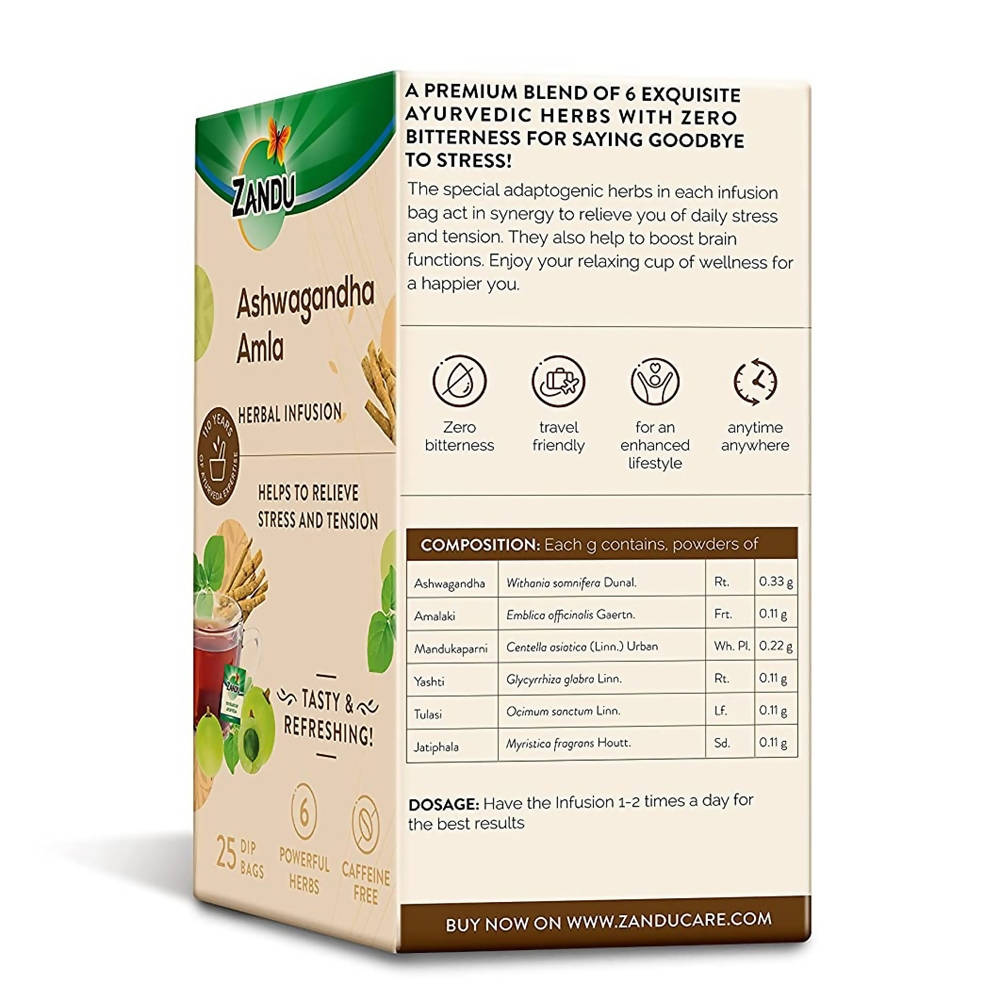 Zandu Ashwagandha Amla Herbal Infusion Tea Zandu Ashwagandha Amla Herbal Infusion Tea