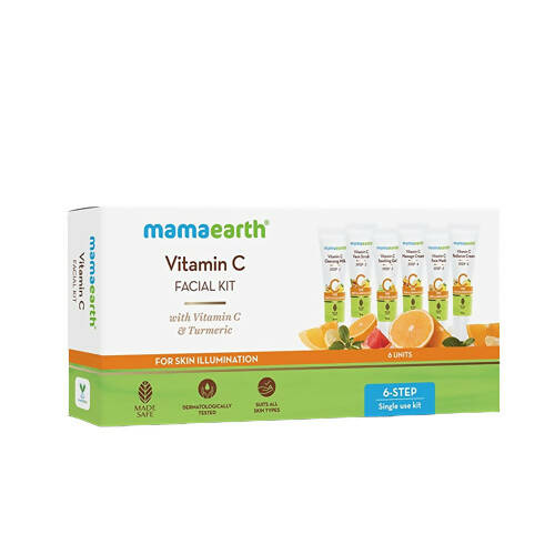 Mamaearth Facial Kit with Vitamin C & Turmeric for Skin Illumination - Safuron