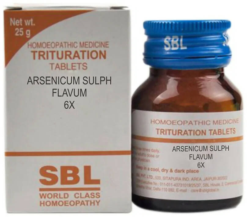 SBL Homeopathy Arsenicum Sulph Flavum Trituration Tablets - Safuron SBL Homeopathy Arsenicum Sulph Flavum Trituration Tablets - Safuron