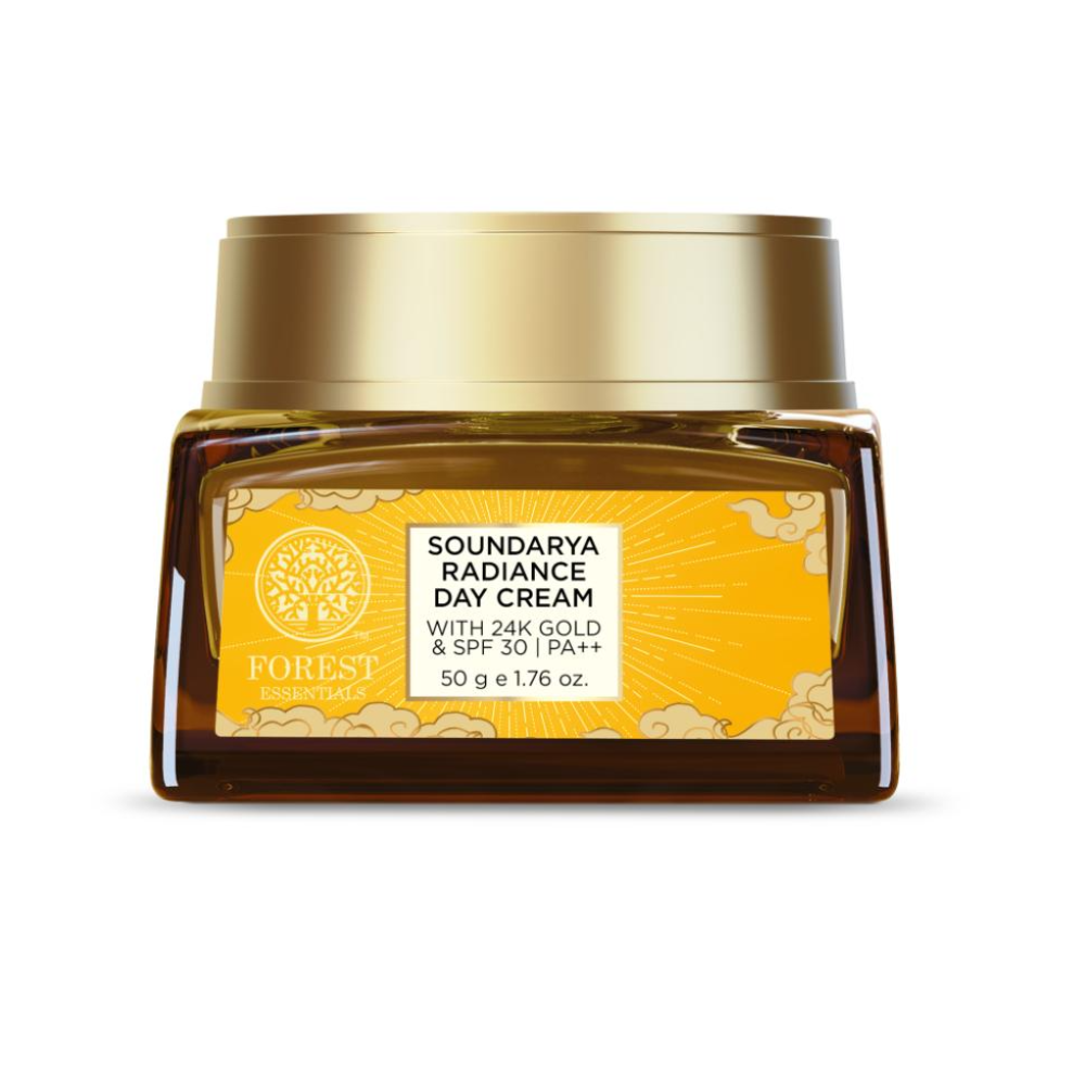 Forest Essentials Soundarya Radiance Cream With 24K Gold & SPF 30 - Safuron Forest Essentials Soundarya Radiance Cream With 24K Gold & SPF 30 - Safuron