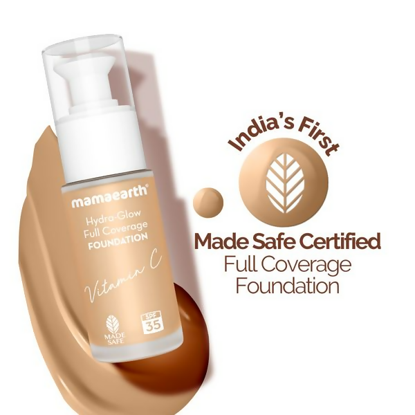 Mamaearth Hydra-Glow Full Coverage Foundation With Vitamin C & Turmeric - Beige Glow - Limited Time Offer Mamaearth Hydra-Glow Full Coverage Foundation With Vitamin C & Turmeric - Beige Glow - Limited Time Offer