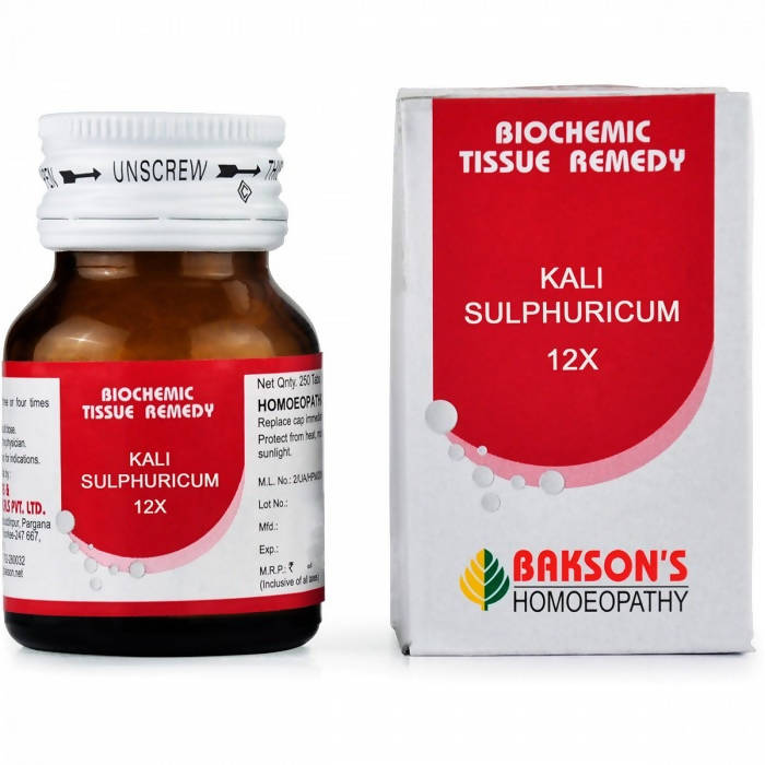 Bakson's Homeopathy Kali Sulphuricum Biochemic Tablets Bakson's Homeopathy Kali Sulphuricum Biochemic Tablets