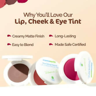 Mamaearth Nourishing Natural Lip Cheek & Eye Tint With Vitamin C & Beetroot-Beet Red Mamaearth Nourishing Natural Lip Cheek & Eye Tint With Vitamin C & Beetroot-Beet Red
