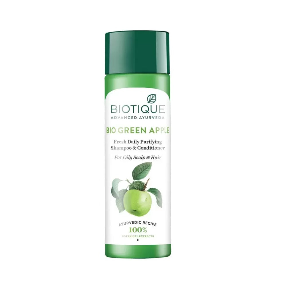 Biotique Bio Green Apple Fresh Daily Purifying Shampoo and Conditioner - Safuron