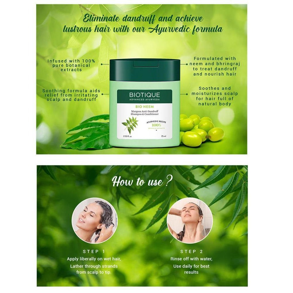 Biotique Bio/Fresh Neem Anti Dandruff Shampoo & Conditioner Biotique Bio/Fresh Neem Anti Dandruff Shampoo & Conditioner