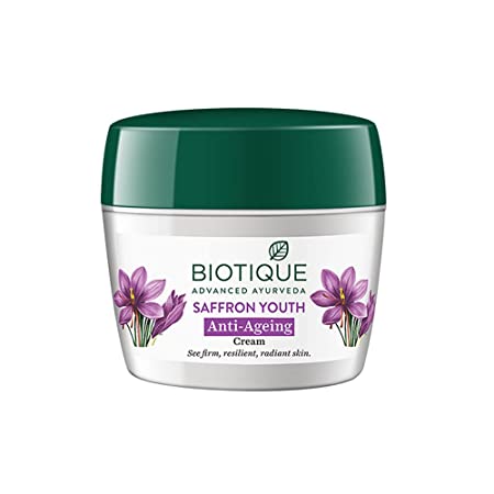 Biotique Advanced Ayurveda Bio Saffron Youth Anti-aging Cream - Safuron Biotique Advanced Ayurveda Bio Saffron Youth Anti-aging Cream - Safuron