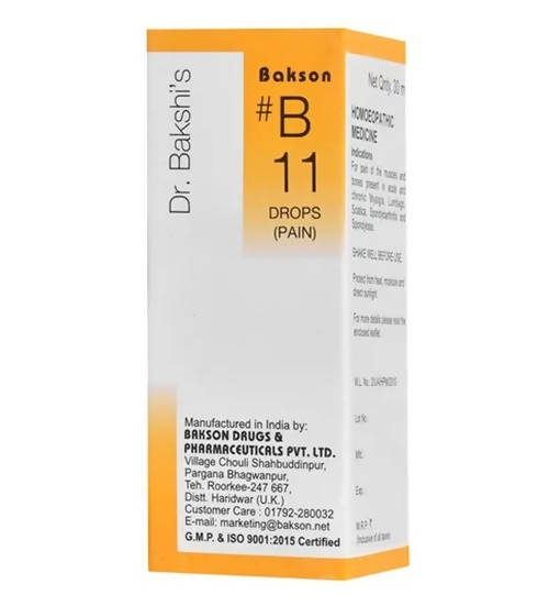 Bakson's Homeopathy B11 Drops (Pain) Bakson's Homeopathy B11 Drops (Pain)