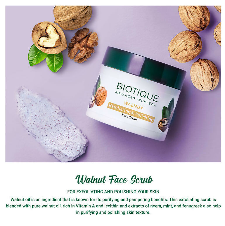 Biotique Bio Walnut Exfoliating & Polishing Scrub Biotique Bio Walnut Exfoliating & Polishing Scrub