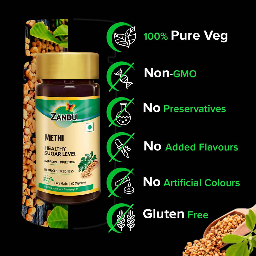 Zandu Methi Healthy Sugar Level Capsules Zandu Methi Healthy Sugar Level Capsules