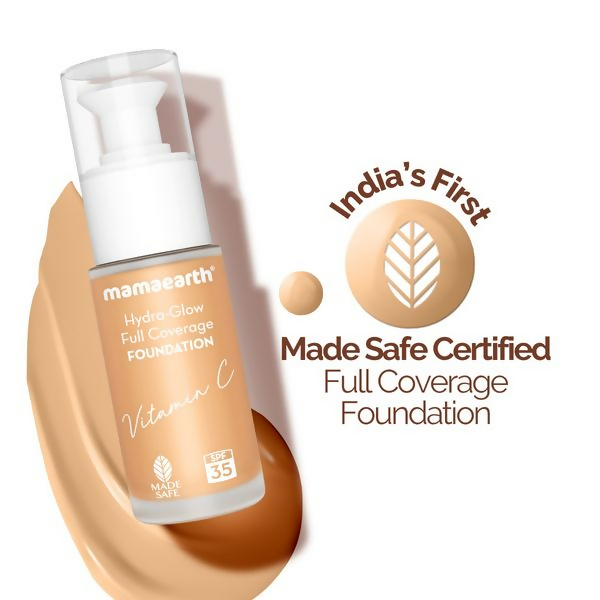 Mamaearth Hydra-Glow Full Coverage Foundation With Vitamin C & Turmeric - Creme Glow - Limited Time Offer Mamaearth Hydra-Glow Full Coverage Foundation With Vitamin C & Turmeric - Creme Glow - Limited Time Offer