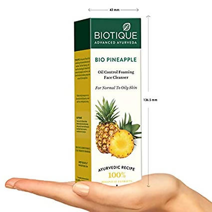 Biotique Advanced Ayurveda Bio Pineapple Oil Control Foaming Face Cleanser Biotique Advanced Ayurveda Bio Pineapple Oil Control Foaming Face Cleanser